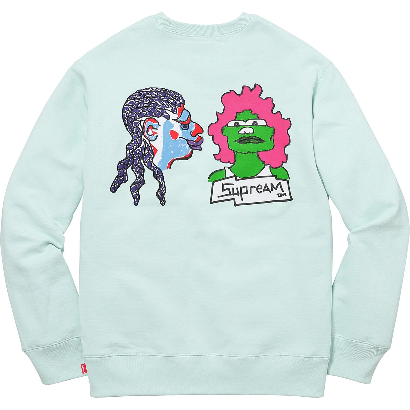 SUPREME - GONZ HEADS CREWNECK (ICE BLUE) - ICE2