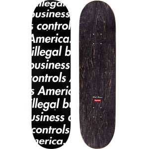 SUPREME - ILLEGAL BUSINESS SKATE DECK (BLACK) - ILLBLK