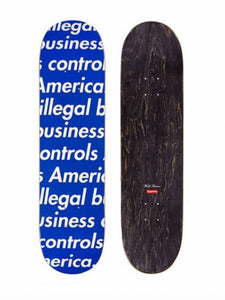 SUPREME - ILLEGAL BUSINESS SKATE DECK (BLUE) - ILLBLU