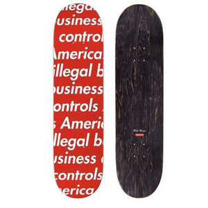 SUPREME - ILLEGAL BUSINESS SKATE DECK (RED) - ILLRED