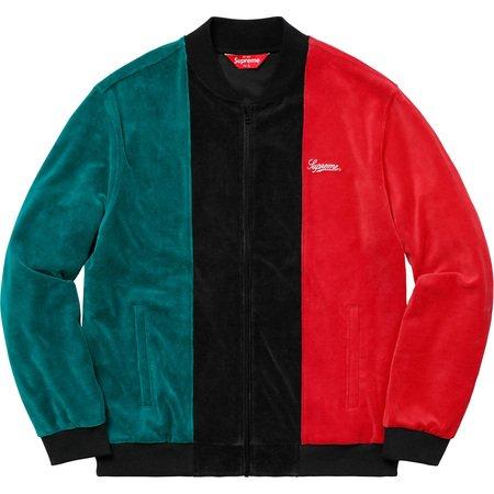 SUPREME - VELOUR ZIP UP JACKET (BLACK) - JACK1