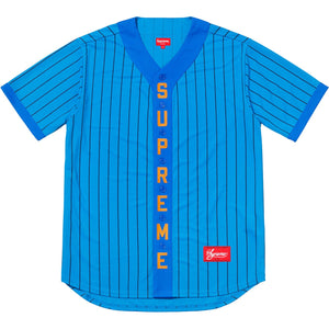 SUPREME - VERTICAL LOGO BASEBALL JERSEY (BLUE) - JER