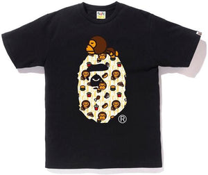 BAPE - MILO JUNK FOOD MILO ON BIG APE HEAD TEE (BLACK) - JUNKMILOBI