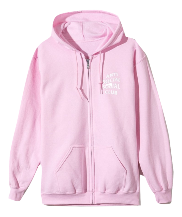 ANTI SOCIAL SOCIAL CLUB - KKOCH ZIP UP HOODIE (PINK) - KKOCH2