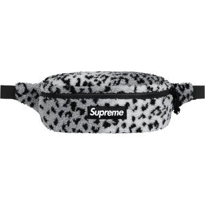 SUPREME - LEOPARD FLEECE WAIST BAG (WHITE) - LWHT1