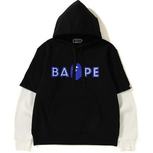 BAPE - LAYERED MAD FACE WIDE PULLOVER HOODIE (BLACK) - MAD1