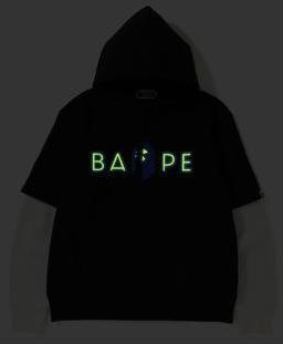 BAPE - LAYERED MAD FACE WIDE PULLOVER HOODIE (BLACK) - MAD3