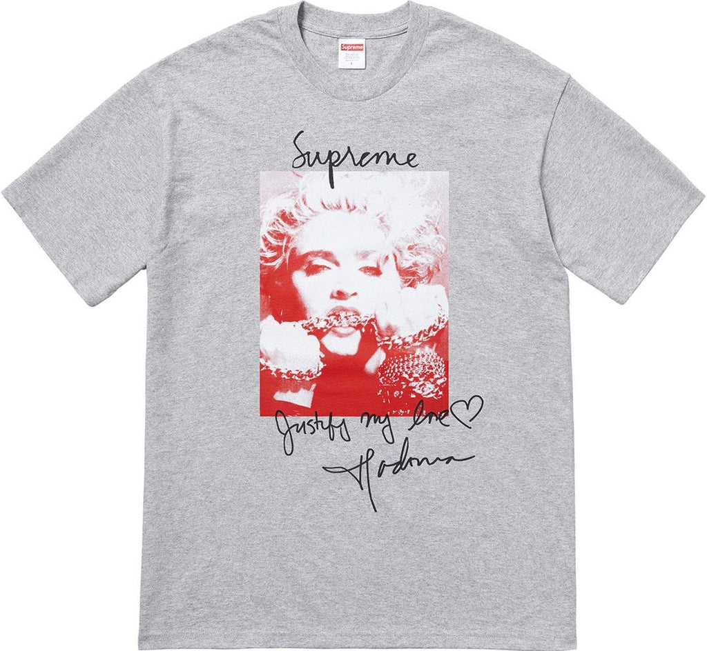 SUPREME - MADONNA TEE (HEATHER GREY) - MAD_GRY