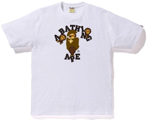 BAPE - COLLEGE MILO TEE (WHITE) - MIL