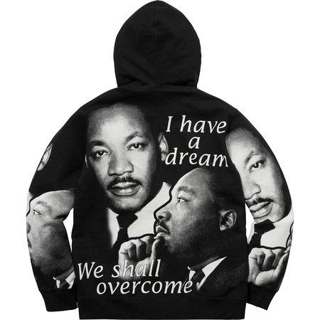 SUPREME - MLK HOODED SWEATSHIRT (BLACK) - MLK2