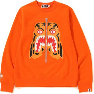 BAPE - TIGER HEAVY WEIGHT CREWNECK (ORANGE) - OCR1