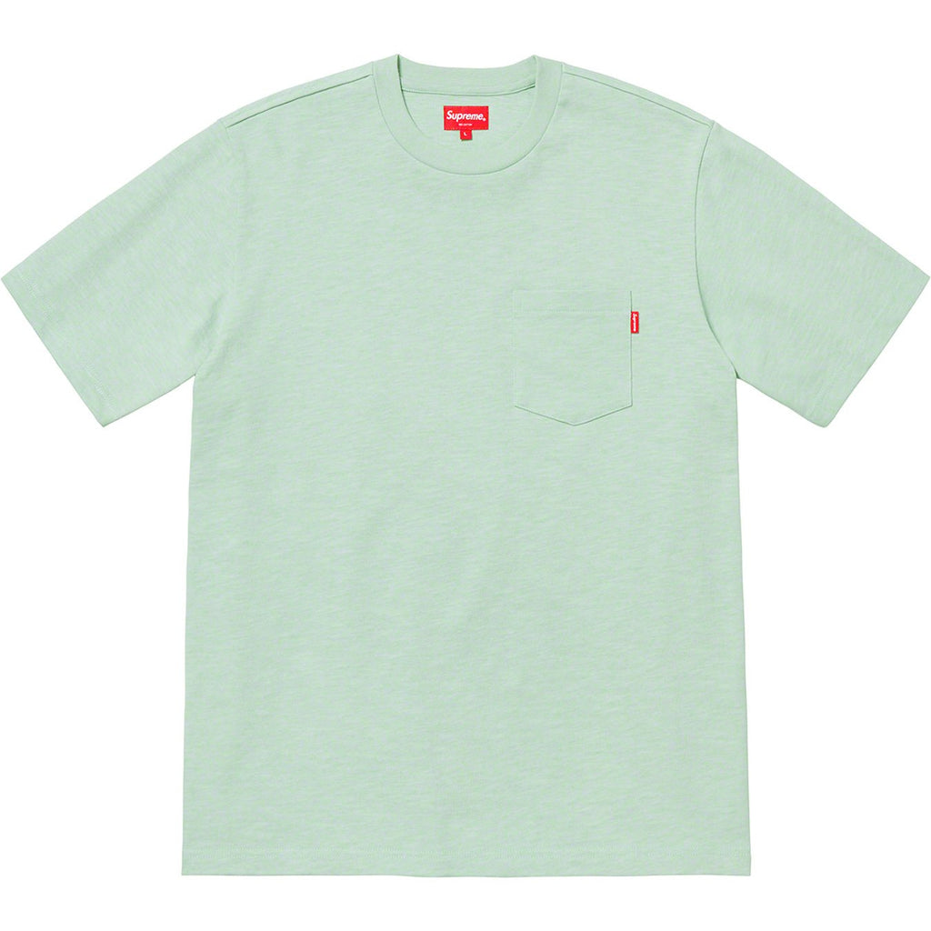 SUPREME - S/S POCKET TEE S/S '19 (PALE GREEN) - PALE