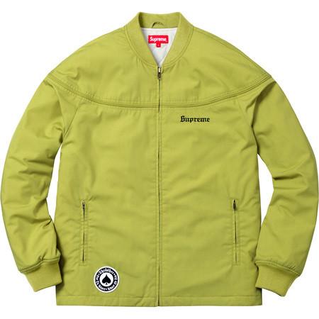 SUPREME - THRASHER POPLIN CREW JACKET (PEA GREEN) - PEA_GREEN_FRONT