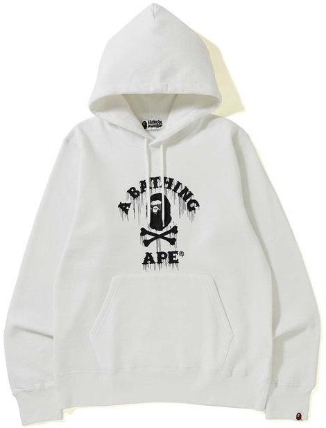 BAPE - PIRATE DRIPPED CROSSBONE HOODIE (WHITE) - PIR