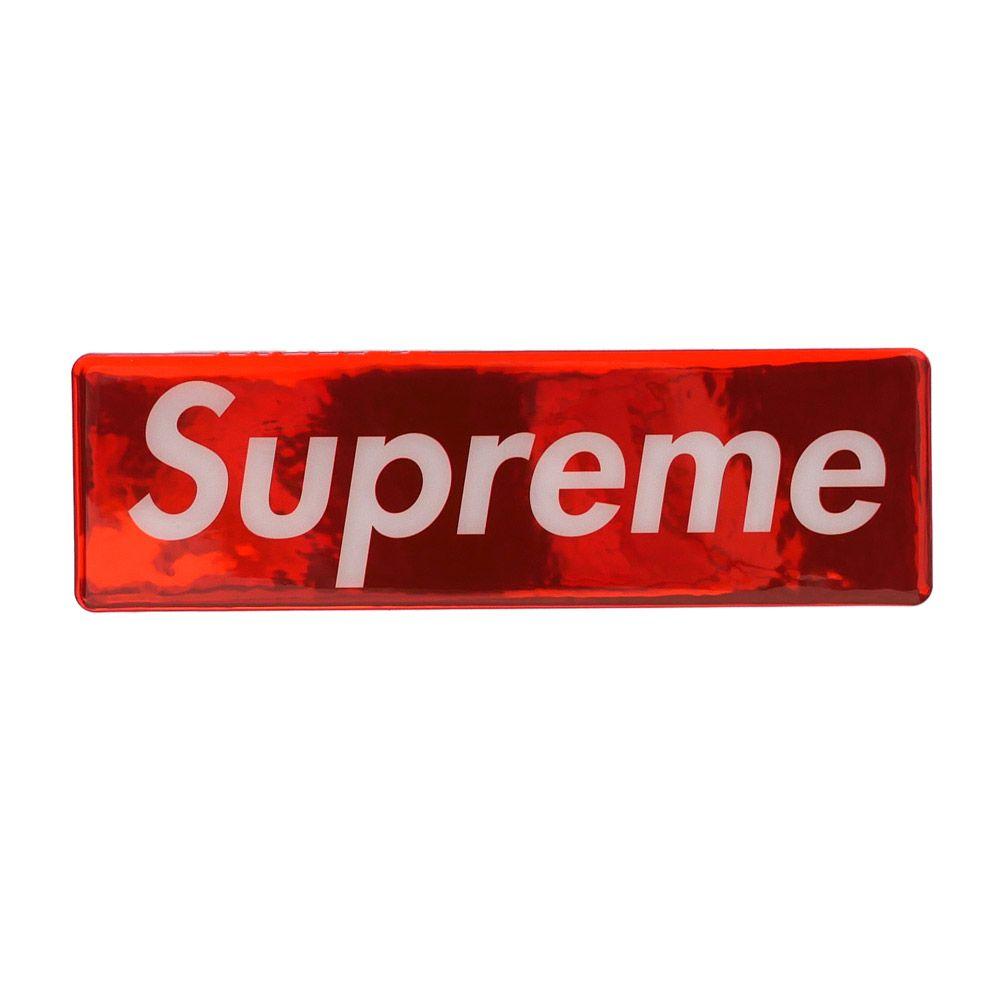 SUPREME - PLASTIC BOX LOGO STICKER F/W '17 (RED) - RED