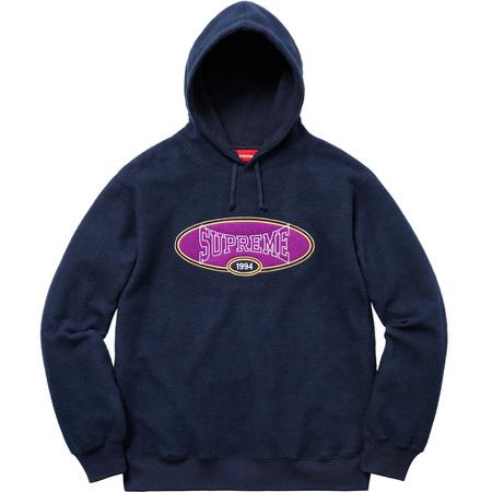 SUPREME - REVERSE FLEECE HOODED SWEATSHIRT (NAVY) - REV