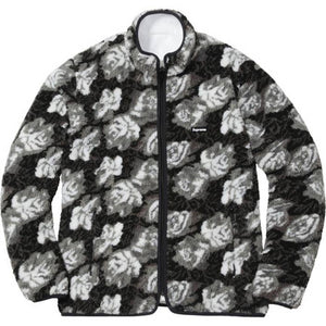 SUPREME - ROSES SHERPA FLEECE REVERSIBLE JACKET (BLACK) [USED] - ROSE1