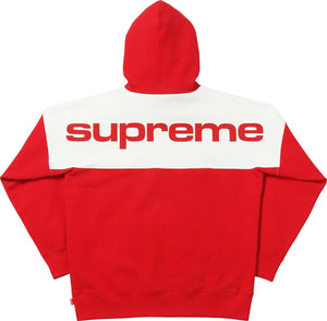 SUPREME - BLOCKED HOODED SWEATER (RED) - RuVNNr0RknI