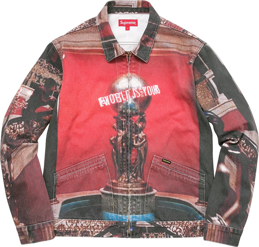 SUPREME/SCARFACE - THE WORLD IS YOURS DENIM JACKET - SCARFACE_FRONT