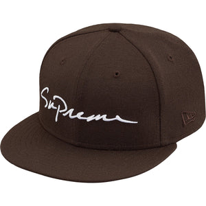 SUPREME/NEW ERA - CLASSIC SCRIPT HAT (BROWN) - SCRIPT_BROWN