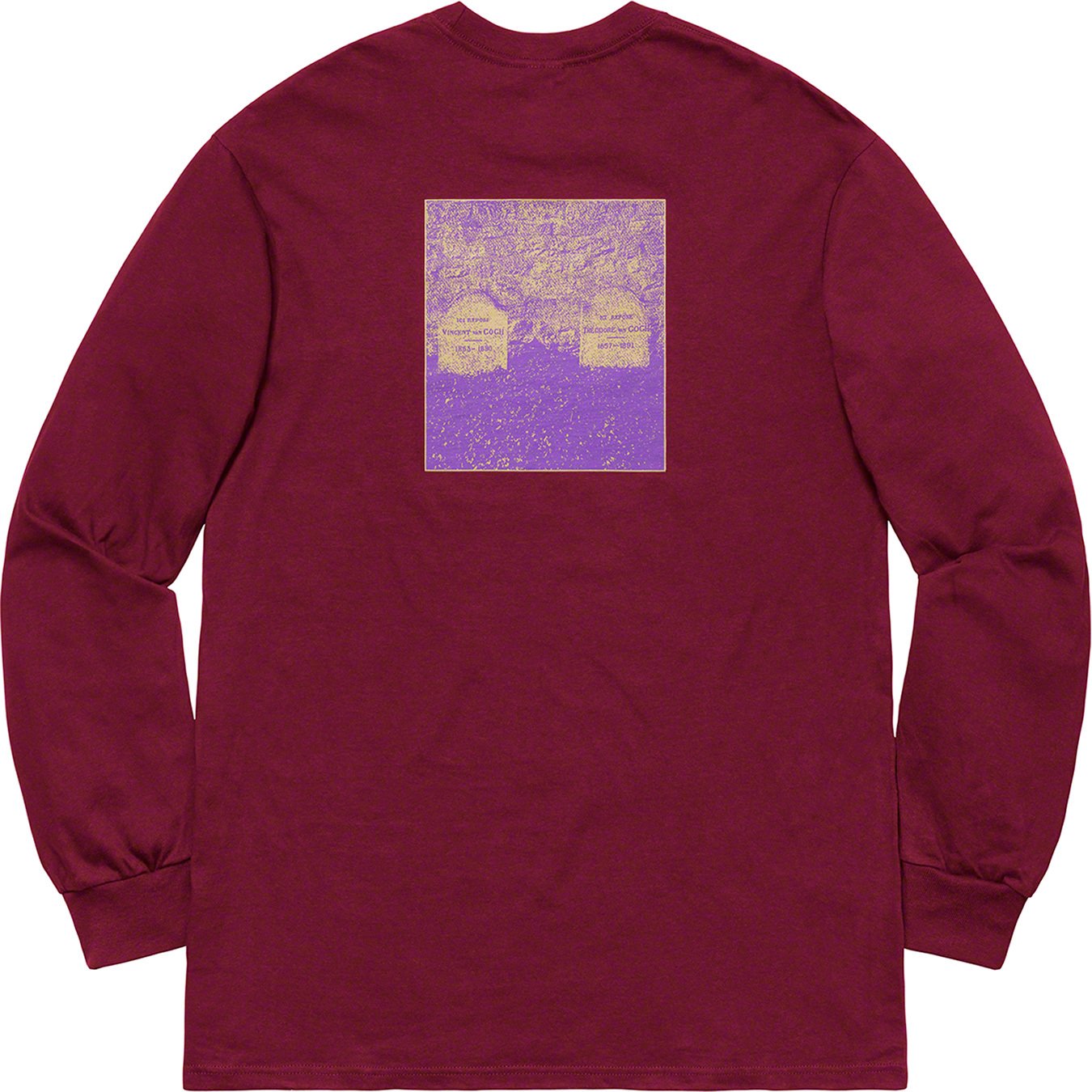 SUPREME - THE REAL SHIT L/S TEE (BURGUNDY) - SHBU2