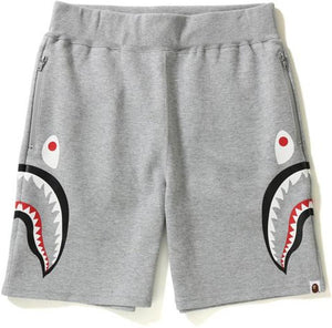 BAPE SIDE SHARK DOUBLE KNIT SWEATSHORT (GREY) [USED] - SHORT1