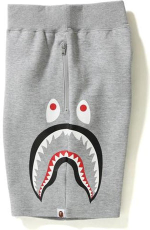 BAPE SIDE SHARK DOUBLE KNIT SWEATSHORT (GREY) [USED] - SHORT3