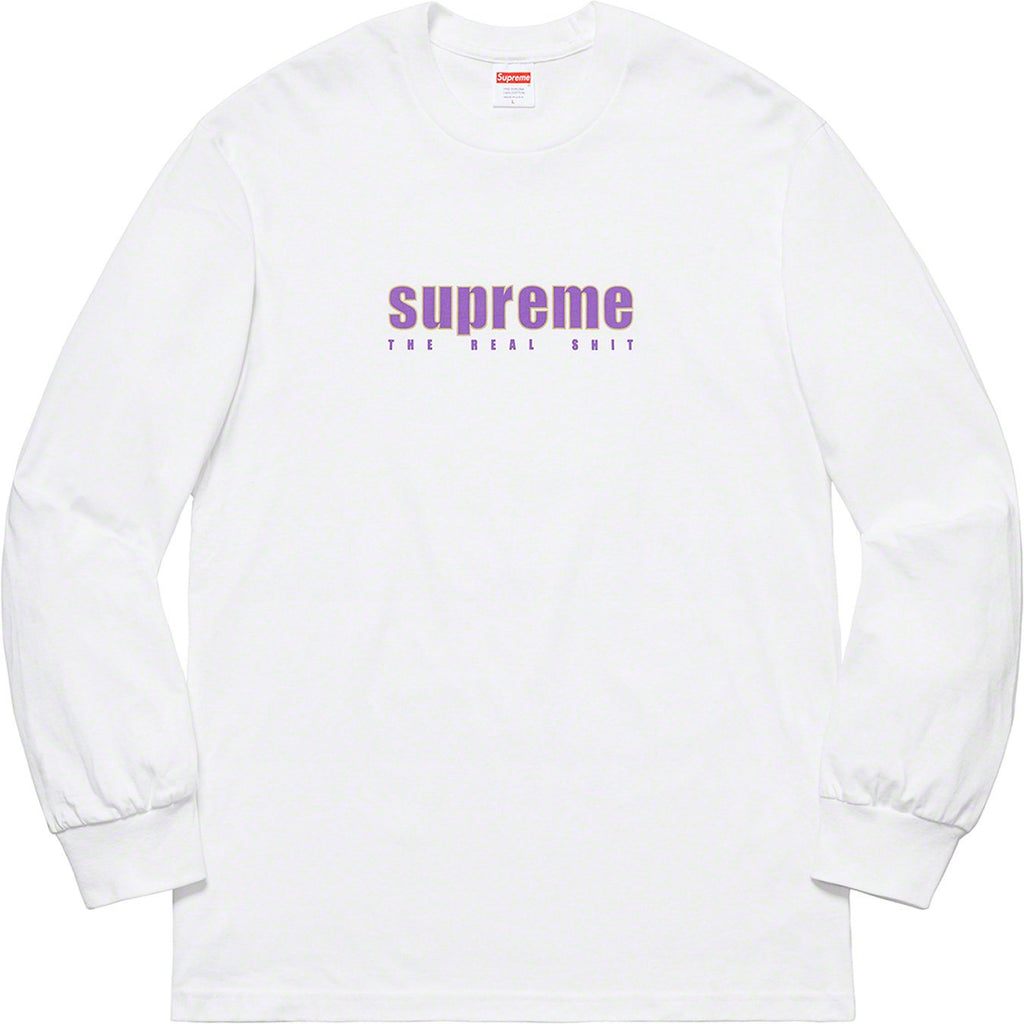 SUPREME - THE REAL SHIT L/S TEE (WHITE) - SHW1