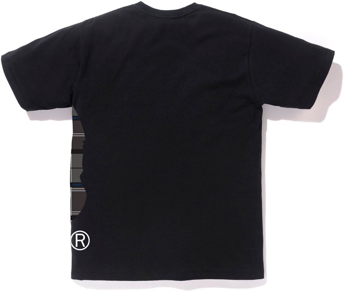 BAPE - LOGO CHECK SIDE BIG APE HEAD TEE (BLACK/BLACK) - SIDE2