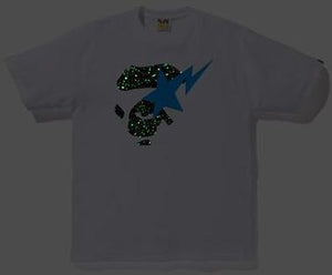 BAPE - SPACE CAMO APE FACE ON BAPESTA TEE (WHITE) - SPA3