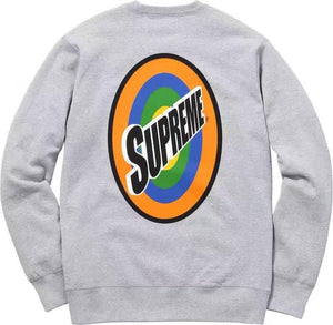 SUPREME - SPIN CREWNECK (HEATHER GREY) [USED] - SPIN1