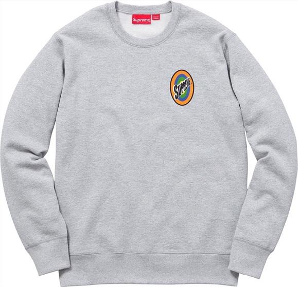 SUPREME - SPIN CREWNECK (HEATHER GREY) [USED] - SPIN2