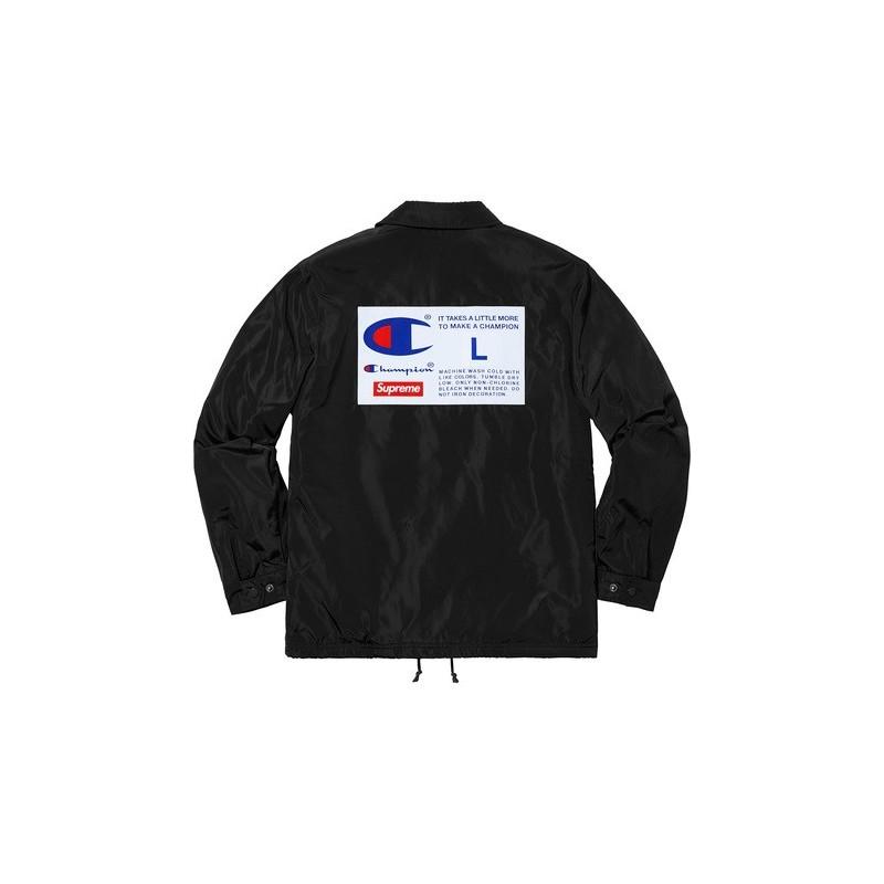 SUPREME/CHAMPION - LABEL COACHES JACKET (BLACK) (USED) - SS