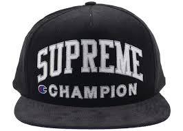 SUPREME/CHAMPION - 5 PANEL (BLACK) - STOK