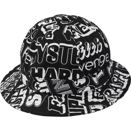 SUPREME/HYSTERIC GLAMOUR - TEXT BELL HAT (BLACK) - SUPREME-HYSTERIC_GLAMOUR_-_TEXT_BELL_HAT_BLACK_1