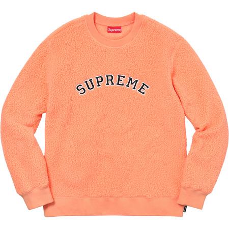 SUPREME/POLARTEC - DEEP PILE CREWNECK (PEACH) - SUPREME-POLARTEC_-_DEEP_PILE_CREWNECK_PEACH_1