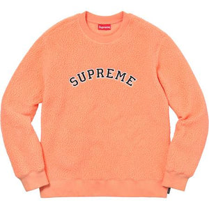 SUPREME/POLARTEC - DEEP PILE CREWNECK (PEACH) - SUPREME-POLARTEC_-_DEEP_PILE_CREWNECK_PEACH_1