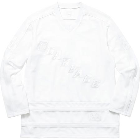 SUPREME/SCARFACE - HOCKEY JERSEY (WHITE) - SUPREME-SCARFACE_-_HOCKEY_JERSEY_WHITE_1
