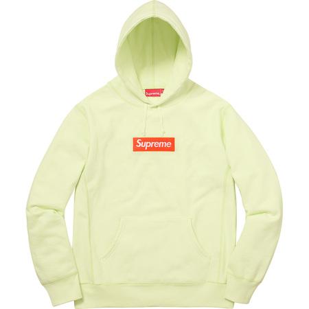 SUPREME - BOX LOGO HOODED SWEATSHIRT F/W '17 (PALE LIME) - SUPREME_-_BOX_LOGO_HOODED_SWEATSHIRT_F_W_17_PALE_LIME_1