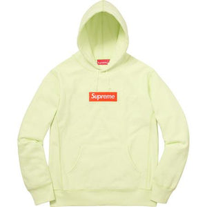 SUPREME - BOX LOGO HOODED SWEATSHIRT F/W '17 (PALE LIME) - SUPREME_-_BOX_LOGO_HOODED_SWEATSHIRT_F_W_17_PALE_LIME_1