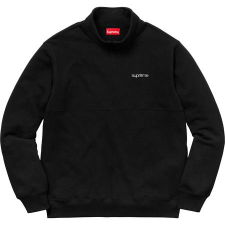 SUPREME - COLOR BLOCKED HALF ZIP SWEATSHIRT (BLACK) - SUPREME_-_COLOR_BLOCKED_HALF_ZIP_SWEATSHIRT_BLACK_1