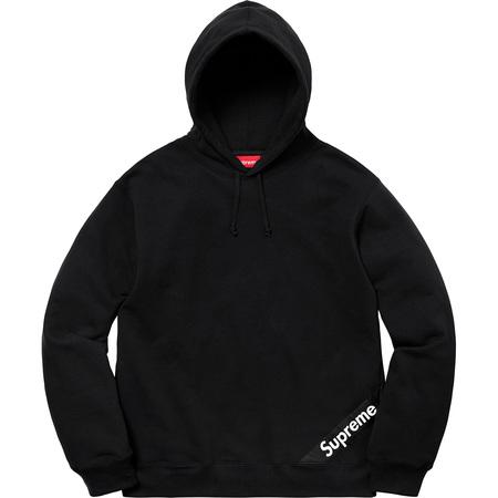 SUPREME - CORNER LABEL HOODED SWEATSHIRT (BLACK) - SUPREME_-_CORNER_LABEL_HOODED_SWEATSHIRT_BLACK_1