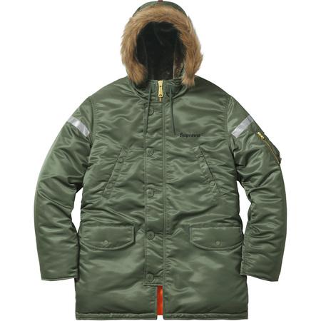 SUPREME - REFLECTIVE CROSS N-3B PARKA (OLIVE) - SUPREME_-_REFLECTIVE_CROSS_N-3B_PARKA_OLIVE_1