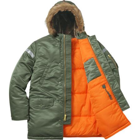 SUPREME - REFLECTIVE CROSS N-3B PARKA (OLIVE) - SUPREME_-_REFLECTIVE_CROSS_N-3B_PARKA_OLIVE_2