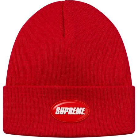 SUPREME - RUBBER PATCH BEANIE (RED) - SUPREME_-_RUBBER_PATCH_BEANIE_RED_1