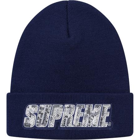 SUPREME - SEQUIN BEANIE (NAVY) - SUPREME_-_SEQUIN_BEANIE_NAVY_1