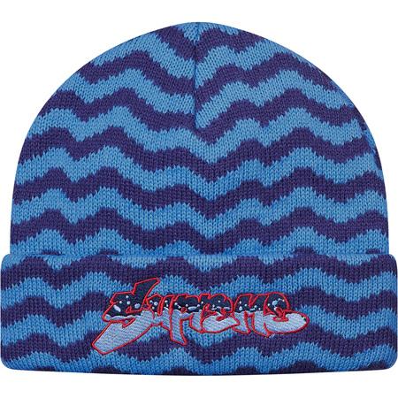 SUPREME - ZIG ZAG STRIPE BEANIE (BLUE) - SUPREME_-_ZIG_ZAG_STRIPE_BEANIE_BLUE_1