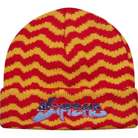 SUPREME - ZIG ZAG STRIPE BEANIE (RED) - SUPREME_-_ZIG_ZAG_STRIPE_BEANIE_RED_1