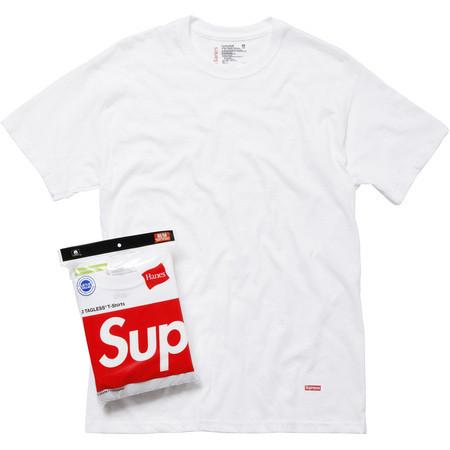 SUPREME/HANES - TAGLESS TEE WHITE (3 PACK) - SUP_HANES