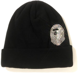 BAPE/SWAROVSKI - APE HEAD BEANIE (BLACK) - SWA